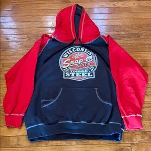Red and Black Men's Pullover Hoodie